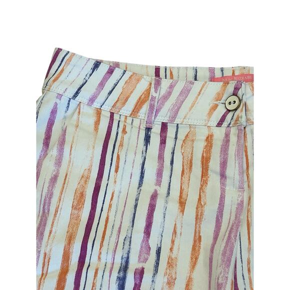 Isaac Mizrahi Shorts‎ Women’s 8 Colorful Striped Tailored Cotton Casual - Picture 3 of 7